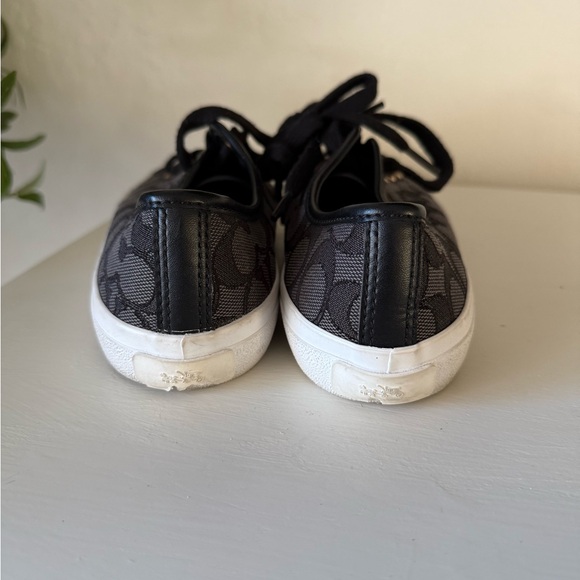 Coach Women's Black and White Signature Sneakers - Picture 4 of 5